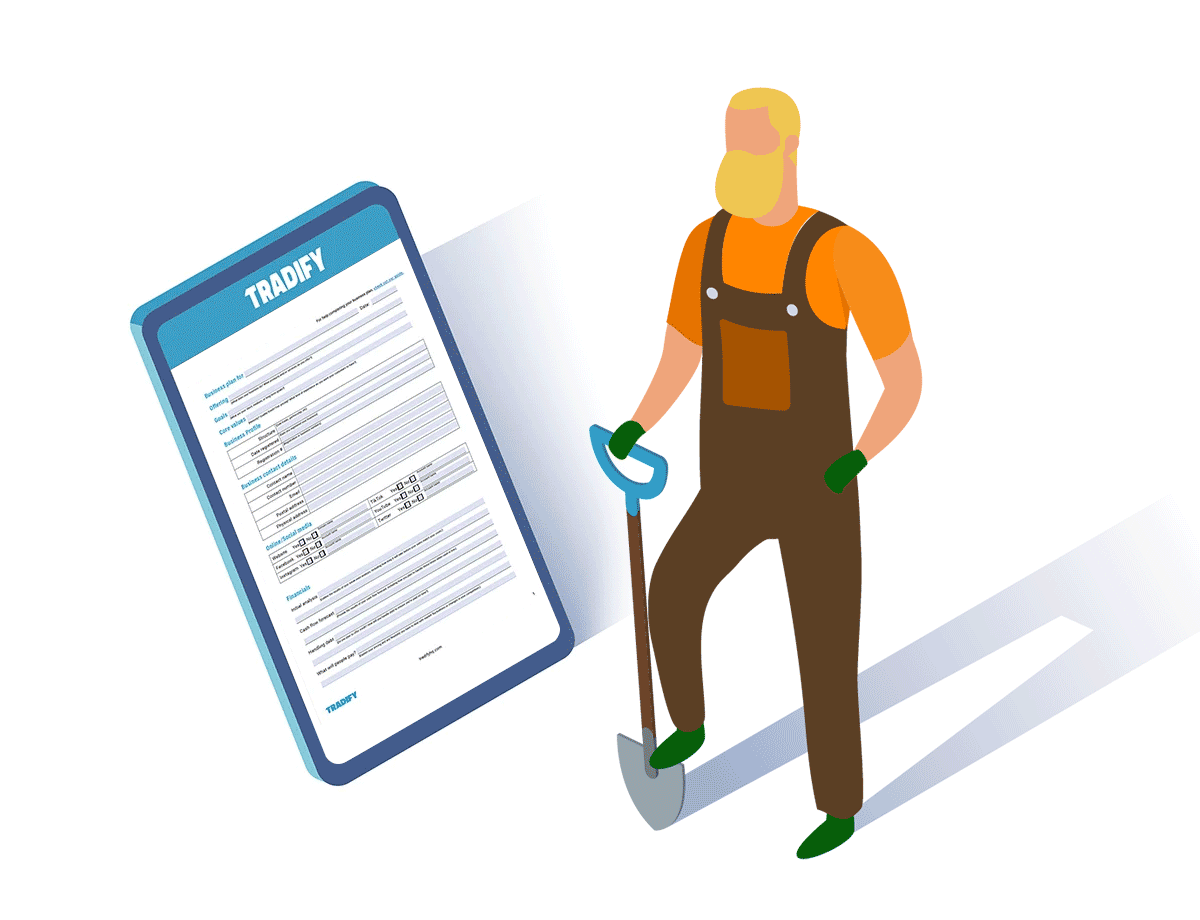 Landscaper with business plan