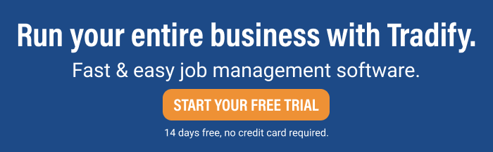 Start a free trial with Tradify
