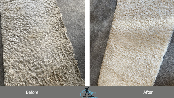Customer Stories_Pro Carpet Cleaning_Before and after white rug cleaning