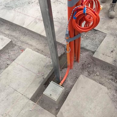 DanJac Electrical conduit box and cables