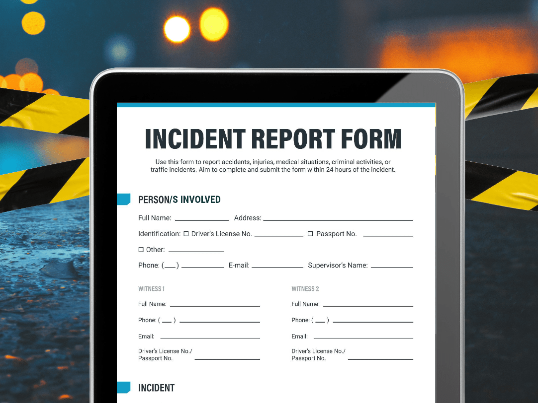 Construction Incident Report Template PDF