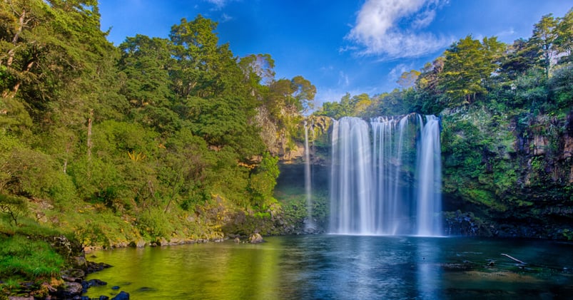 A photo of a beautiful waterfall in Kerikeri