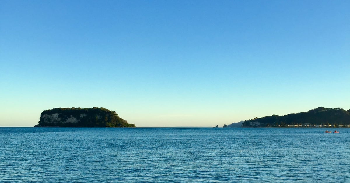 Beautiful beach scene taken at Whangamata in the Coromandel