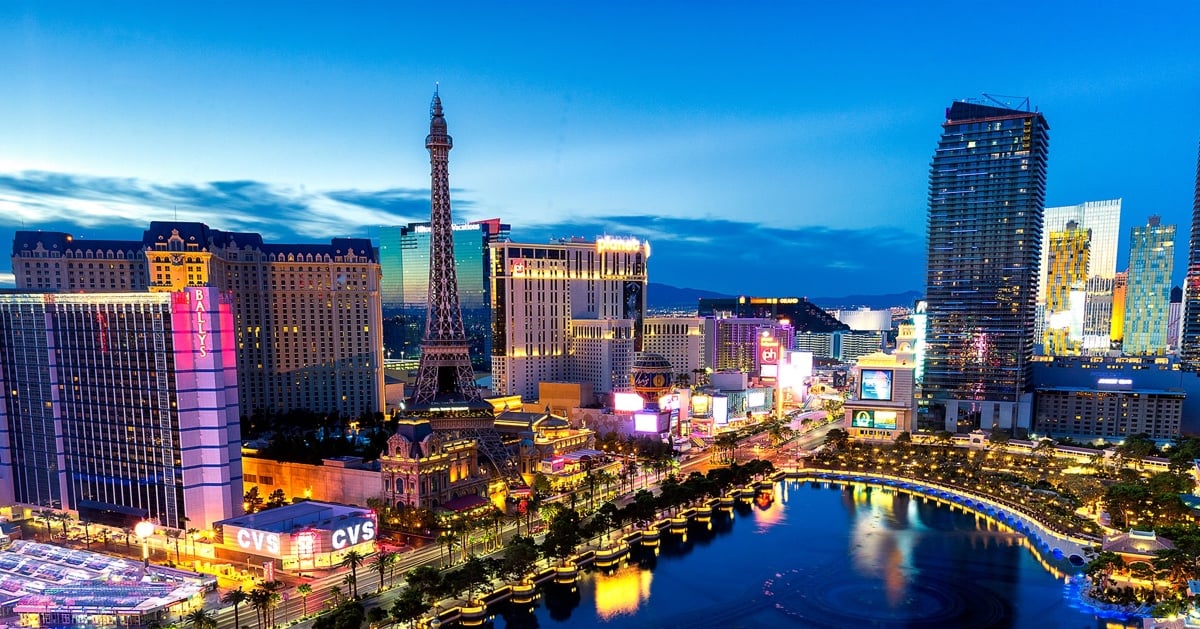 A photo Adam took of Las Vegas with all the lights sparkling at night