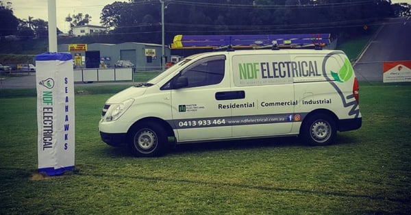 NDF Electrical Van and how Tradify gives NDF electrical their nights back