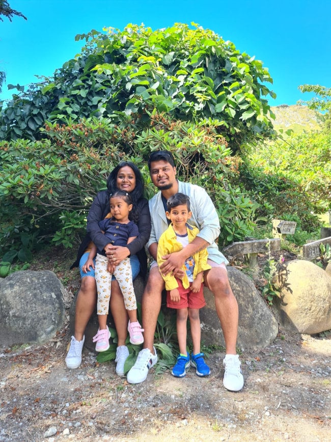 Prasad from Tradify with his family