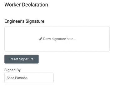 Signing a SWMS form