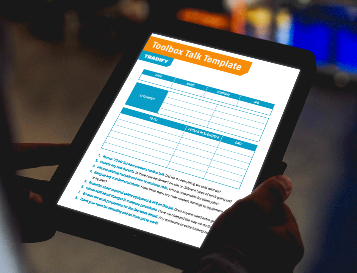 Painting Toolbox Talk Template Free PDF Tradify™