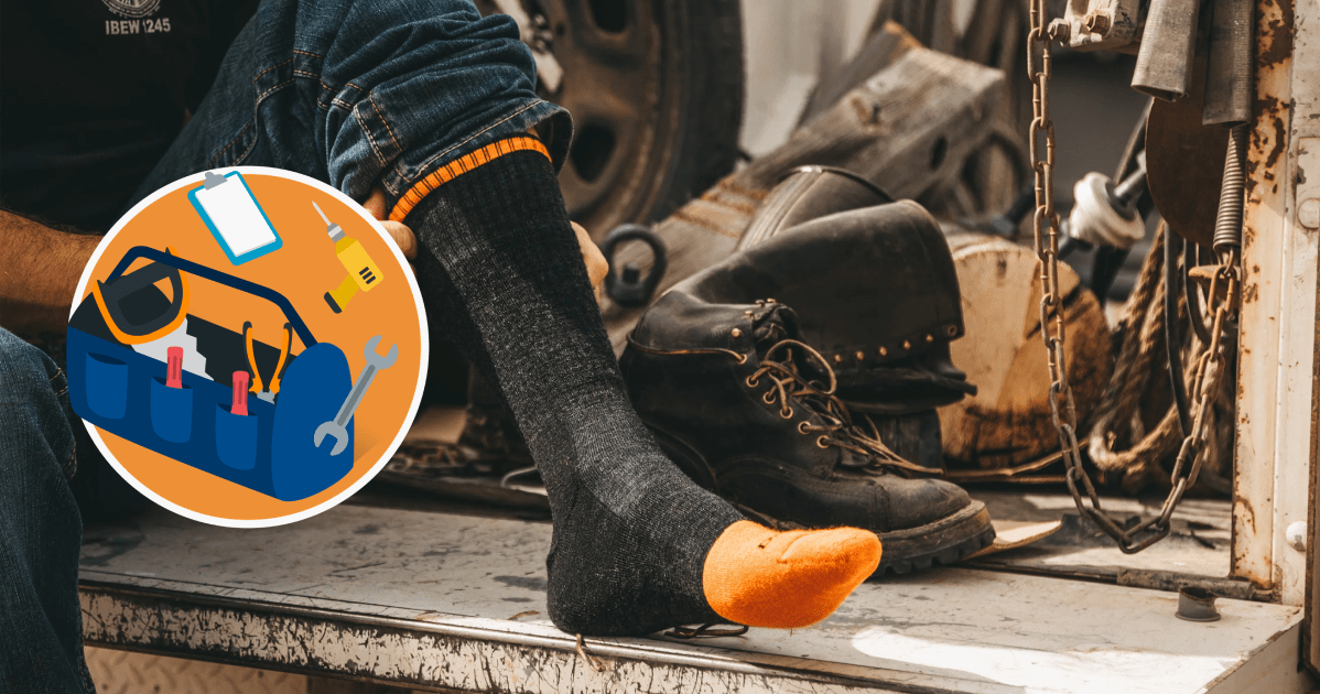 DICKIES Mens Work Socks Heavy Duty Boot Cushioned Antibacterial